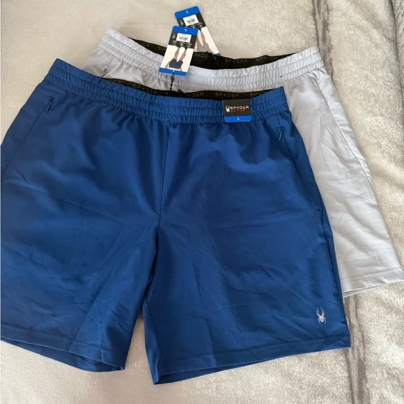 Spyder Men's Blue and Gray Shorts - Picture 1 of 1